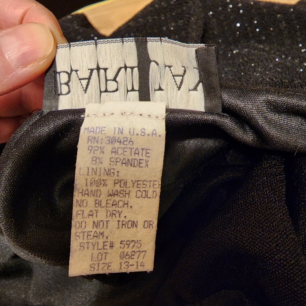 Little black dress halter dress size 13-14 by Bari Jay vintage dress classic - Picture 6 of 15